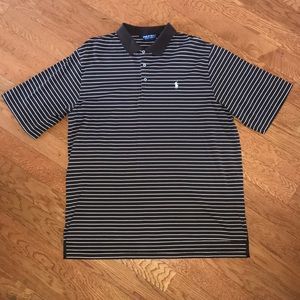 POLO GOLF by Ralph Lauren Brown Striped XL Polo